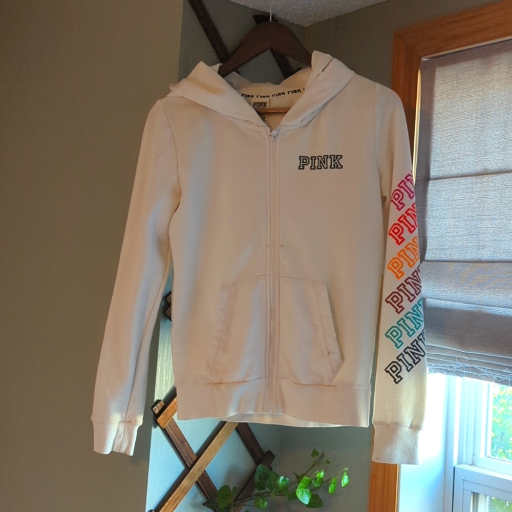 PINK Brand White Zip Up